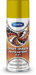 VIXEN Грунт-эмаль по ржавчине 4 в1 коричнево-красный аэрозоль (RAL 3011)  520мл VX-513011  /6 