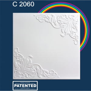Плитка потолочная С2060 белый 50*50 Солид/160 (2кв.м)