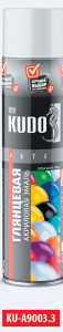 KUDO Акр.Унив.RAL9003 белая высокогл.аэрозоль,800 мл./12  KU-A9003.3
