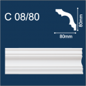 С08/80 плинтус потол.экструд. 80х80мм 2м Солид/30