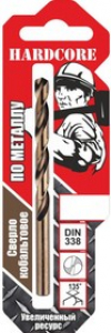 Сверло по металлу Кобальтовое d  3,5 мм х 70 мм 2 шт/уп 10/40  141035  Hardcore