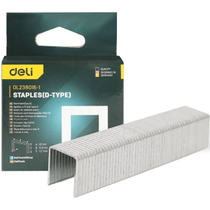 Запасные скобы 12х11,3х1,2мм 1000шт (тип D)  1/25/100  200208 Deli DL238016-1