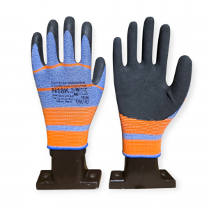 Перчатки №18 К нейлоновые с вспененным латексным покрытием /600