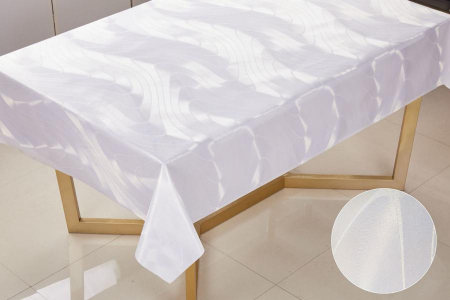 Клеенка Imperio шелкография на ткани белая 0,28мм*1,37м*20м/ZG-6383