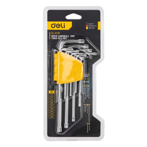 Набор шестигранных ключей TORX удлиненных 9шт 98335 Deli DL3091