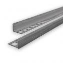Профиль внутренний для плитки 10мм 2,5м Деконика 187 Алюминий темный /20
