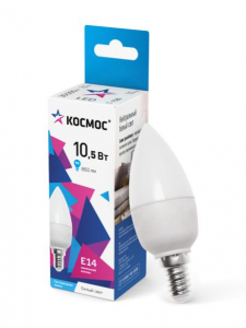 Лампа светодиодная СВЕЧА CN 10,5W E14 4500K КОСМОС  кратно 10 /80
