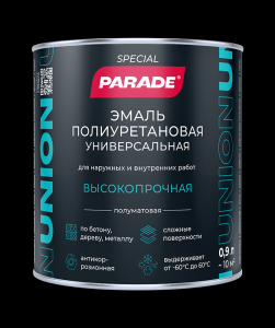 ПАРАД UNION база А 0,9л Эмаль универсальная полиур.п/мат /6