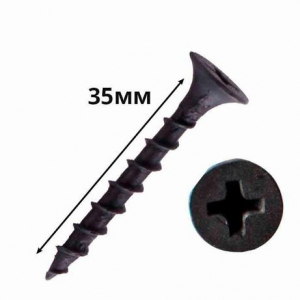 Саморез г/к дерево 3.5х35  оксид. круп.резьба (50)