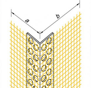 Профиль угловой ПВХ с арм. сеткой 10х15/2,5м  100 Россия