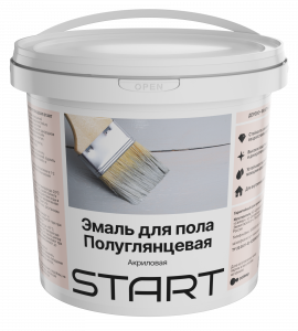 СТАРТ эмаль для пола акрил крас-кор 0,8 кг/9