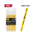 Пилки для лобзика по дереву 10штук Т111С,8TPI 74мм 183824 Deli DH-QJT015-ED1