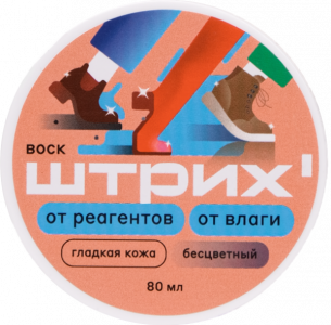 ШТРИХ Воск для гладкой кожи, 80 мл., банка пластик, Бесцветный/12/48 НД