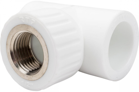 Тройник комб PPR внутр.резьба  25х 1/2,  белый, РТП 80/20/10745															
