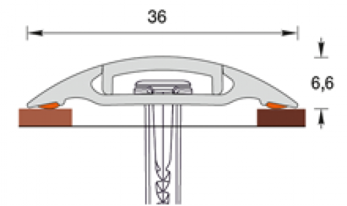 Порог ПМК 301 пластик 36мм 1,6м Венге /10 ИДЕАЛ