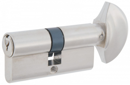 Механизм цилиндровый БУЛАТ МЦ "АК" 62(31*31)(5пин.) никель ключ-верт. 5 англ. кл.