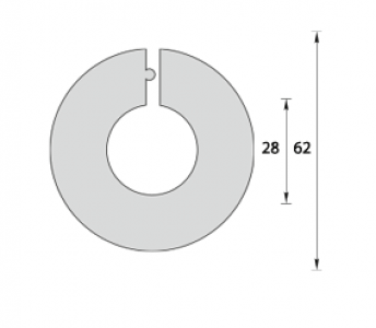 Обвод для труб 3/4 дюйма 252 Ясень белый "Идеал"/25 выведен