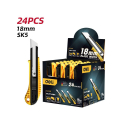 Набор (24шт.) техн.ножей 18мм сталь SK5 212849 Deli DL003В