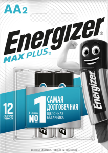 Энерджайзер MAX PLUS АА 2шт батарейки /12 E301323103