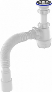 Сифон для умывальника 1 1/4"(70мм) х40 с мет.реш. с г.т. 40х40/50 S1015-35-MR Aquant