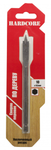 Сверло по дереву перовое 10х152мм 10/30  161015  Hardcore