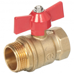 Кран шар.20 г/ш 3/4 бабочка красная (AQUALINK 100/5)замена на 01159