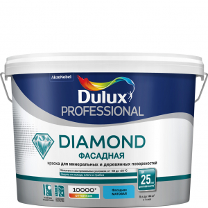 Dulux PROF DIAMOND BW 9 л. краска Фасадная гладкая мат 5770494