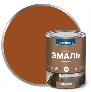 ПРОРЕМОНТ  эмаль ПФ-266 Желто-коричневая 0,9 кг./14 ТУ