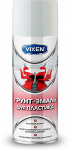 VIXEN Грунт-эмаль для пластика, белый матовый  520мл (RAL 9003)VX-50103  /12