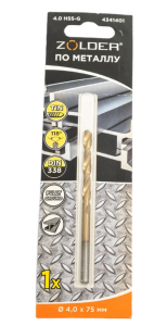 Сверло по металлу  4.8 мм HSS-R с цилиндр. хвост. DIN338 (3шт) /300  4241483 Zolder