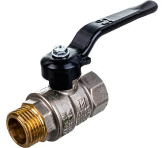 Кран шар.15 г/ш 1/2 ручка черная LD Pride