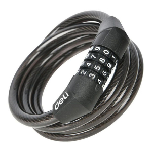 Замок тросовый велосипедный кодовый 10х1200мм 167665 Deli DL508051