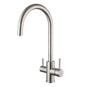 Смеситель д/кухни с каналом для питьевой нержав. сталь 13445BL BALIAR   /10 - в РАСПРОДАЖА 