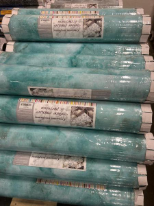 Гибкое стекло с рисунком толщ.0,6мм*0,8м*20м непрозрачная	M051-2 мрамор бирюза