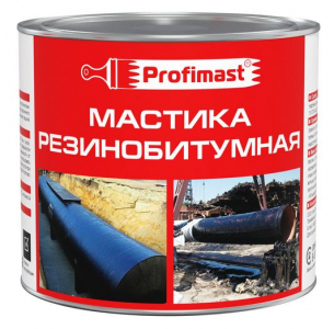 PROFIMAST Мастика резинобитумная  ТУ 2л/1,8кг/кр.в /6  /300
