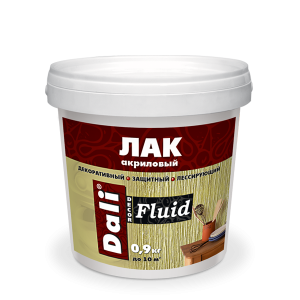 ДАЛИ-DÉCOR Fluid лак акриловый полуглянц. бесцв, 0,9кг /6