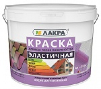 Лакра Краска эластичная  3кг для всех типов поверхностей,  белый  ЛС не производят