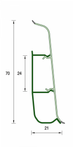 361  Деконика 70мм Плинтус Акация 2,2м Идеал /20 
