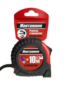 Рулетка с магнитом 10м х 25мм 6/60  601025 Монтажник