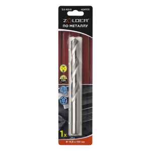 Сверло по металлу 13 мм HSS-R с цилиндр. хвост. DIN338 /300  4241131 Zolder