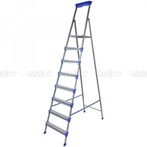 Стремянка 8 ступеней ШИРОКИЕ металлическая (высота до площ 1720 мм, макс. нагр 120 кг) арт.СМ8 NIKA